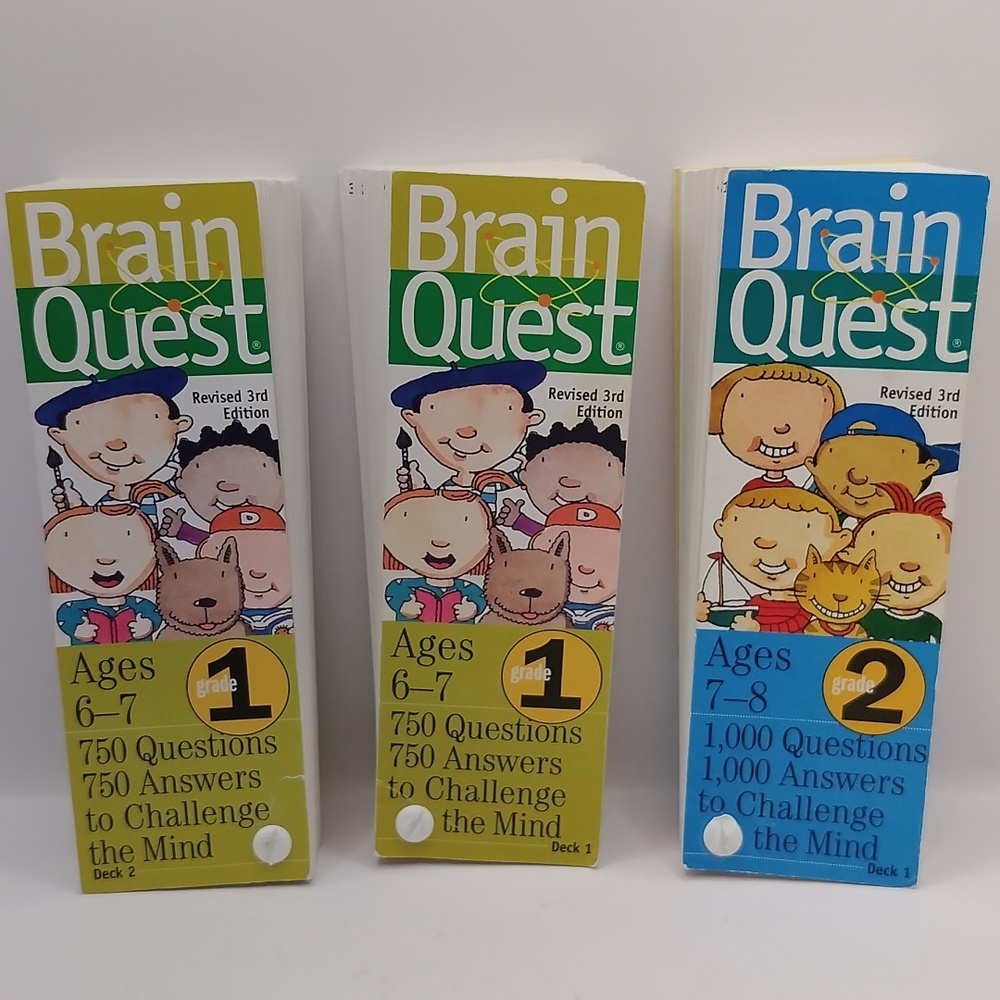 Brain Quest Q&A Grade 1 (Decks 1 & 2) and Grade 2 (Deck 1) Revised 3rd Ed 2005 - Picture 2 of 14